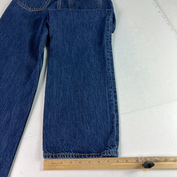 Abercrombie Fitch Jeans Women's 26x28* Loose High Rise Dark Blue Denim Tag 24S - Picture 11 of 16